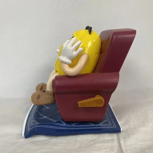 Vintage 1999 M&M's Yellow Candy Dispenser Recliner Chair Remote Couch Potato - Picture 8 of 14
